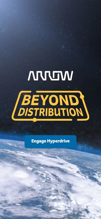 Arrow Beyond Distribution event app launch screen.